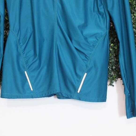 Athleta Wildly Wick It Teal Shirt Size Large - Picture 2 of 13